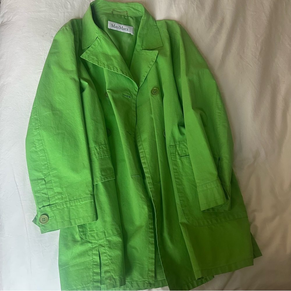 SOLD MaxMara Green Mid Trench